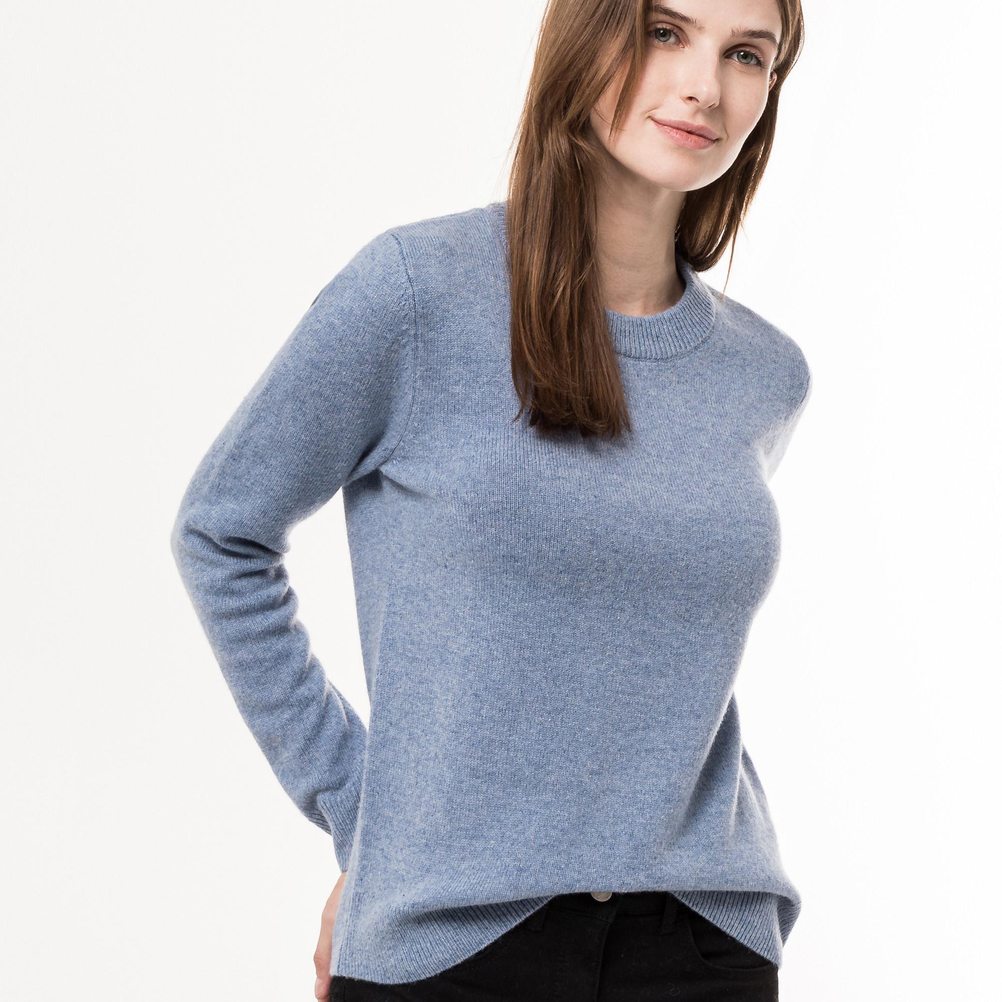 Manor Woman lambswool Pull, col rond, manches longues 