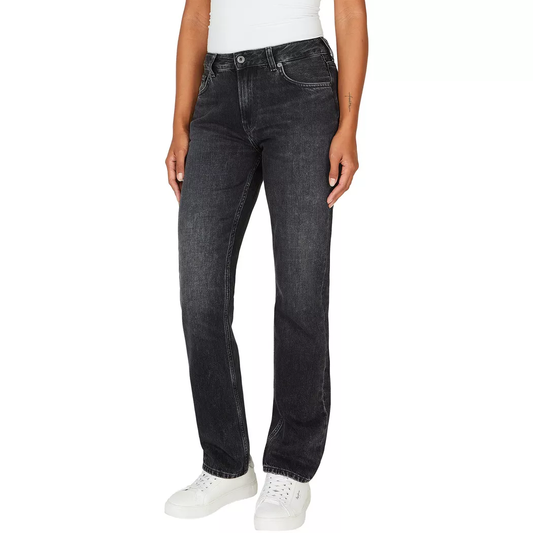 Pepe Jeans London - Jeans, Straight Leg Fit, für Damen, Schwarz Leicht, Größe W25/L32