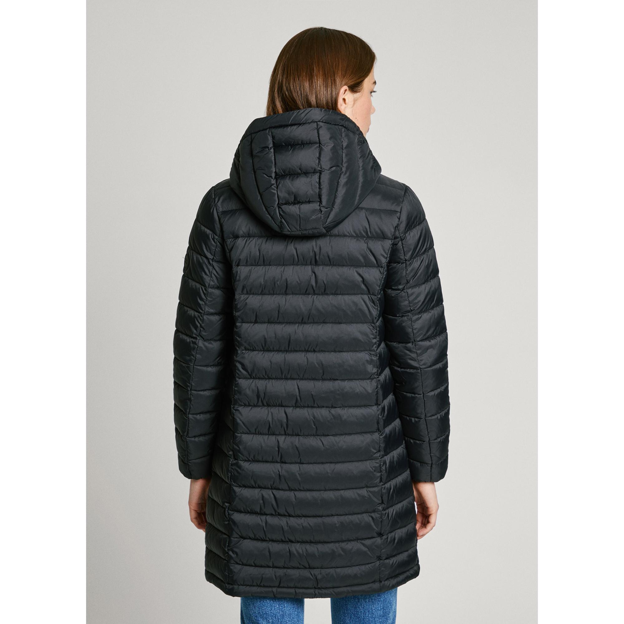 Pepe Jeans London Manteau Midi Ouatiné avec Capuche  