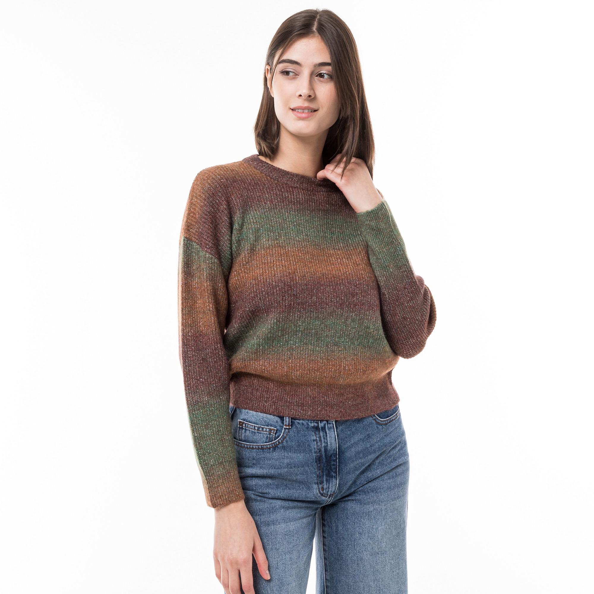 Pull D'Hiver Chaud En Tricot Col Rond Pour Femme - Doux, Élégant Et Confortable