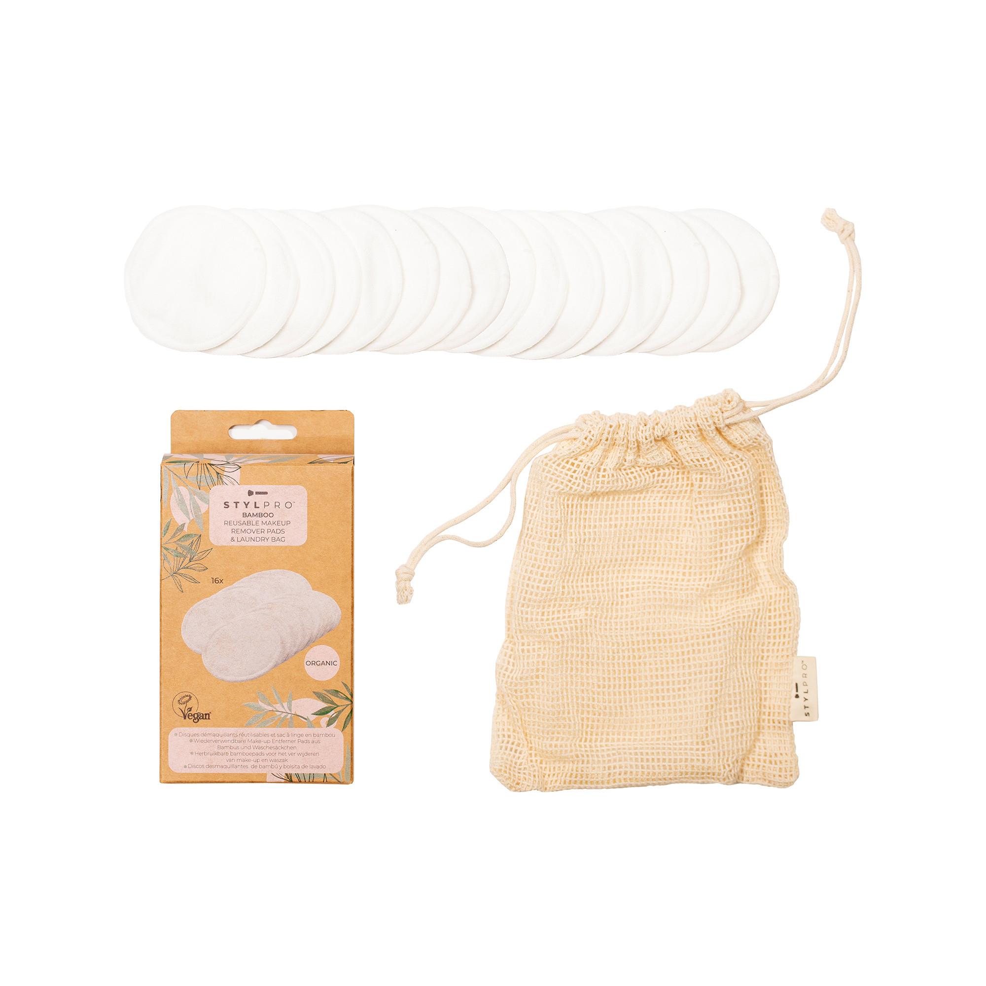 Image of Wiederverwendbare Make-up Entferner Pads Aus Bambus Und Wäschesäckchen Damen 16STK