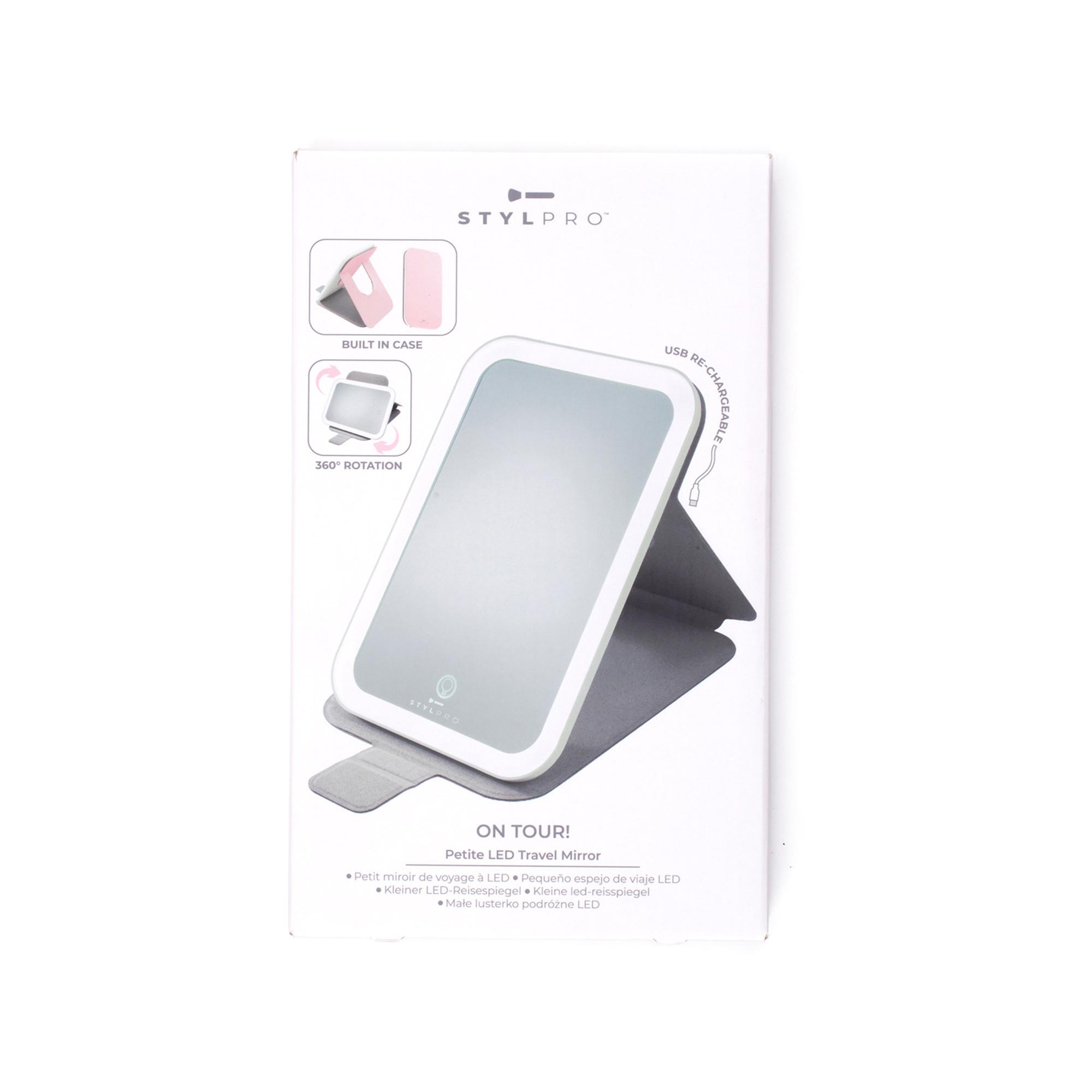 STYLPRO Stylpro Pink Travel LED Mirror Kleiner LED-Reisespiegel 