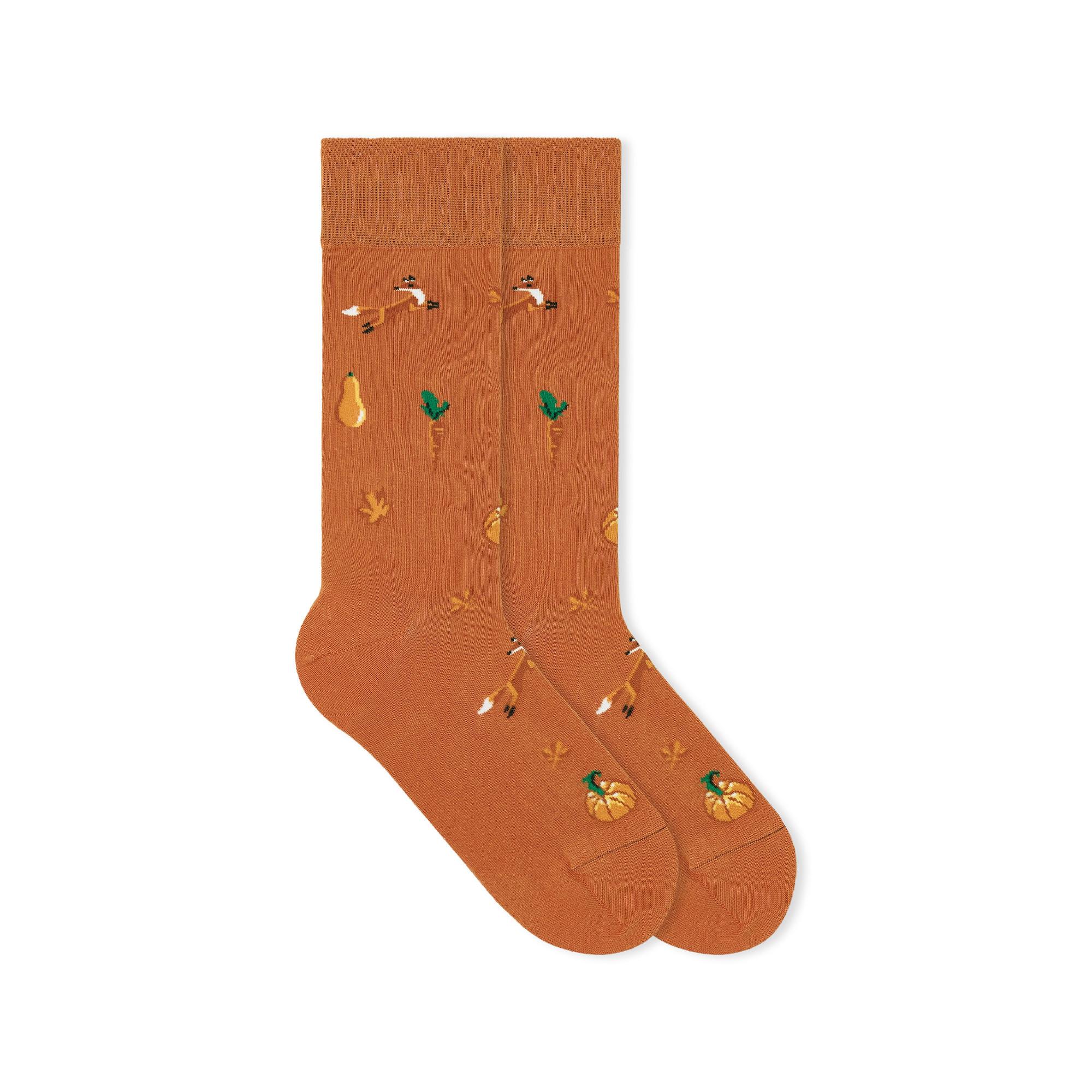 von Jungfeld Kürbis Chaussettes 