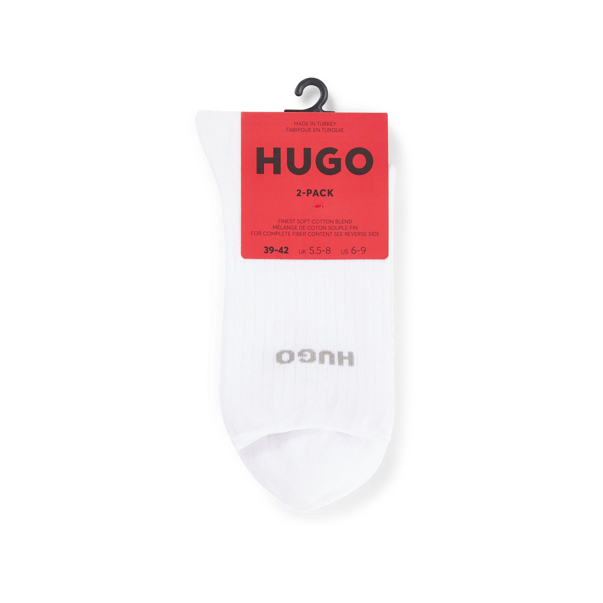 HUGO 2P QS FINE RIB CC W Multipack, chaussettes 