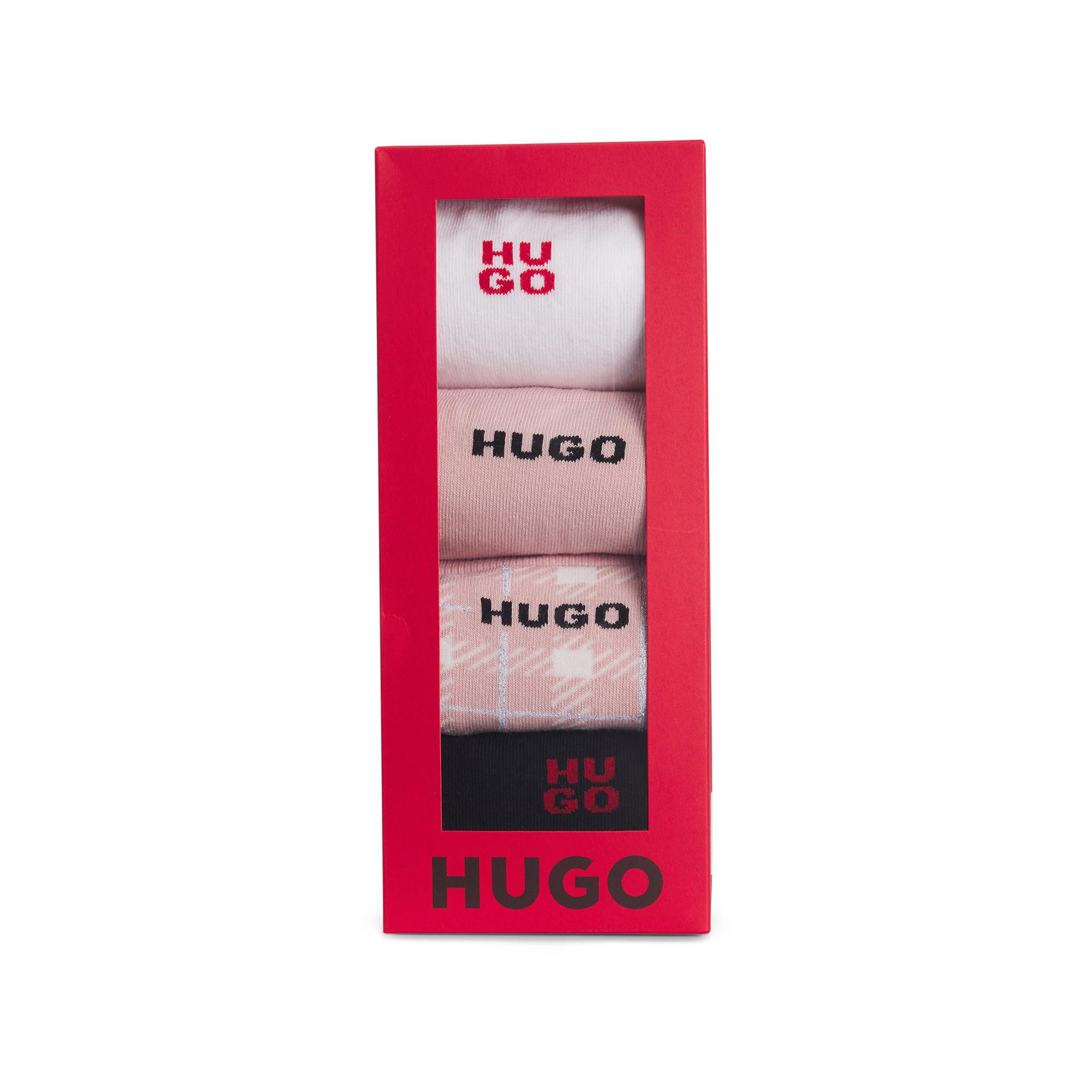 HUGO 4PQS GIFT CHECK CC W Multipack, chaussettes 