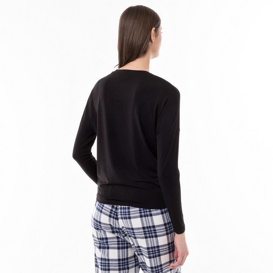 Manor Woman Top pigiama maniche lunghe  