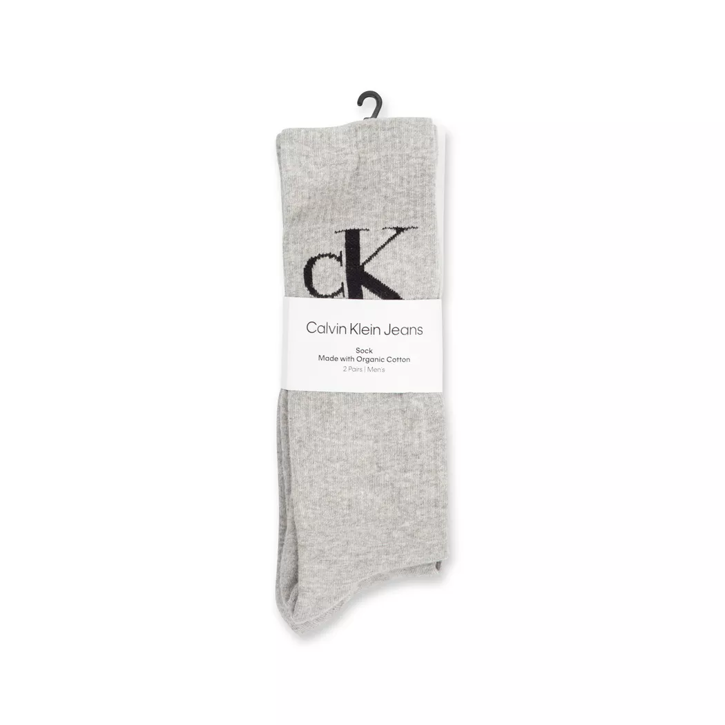 Calvin Klein - Duopack, wadenlange Socken, für Herren, Hellgrau, Größe 39-42