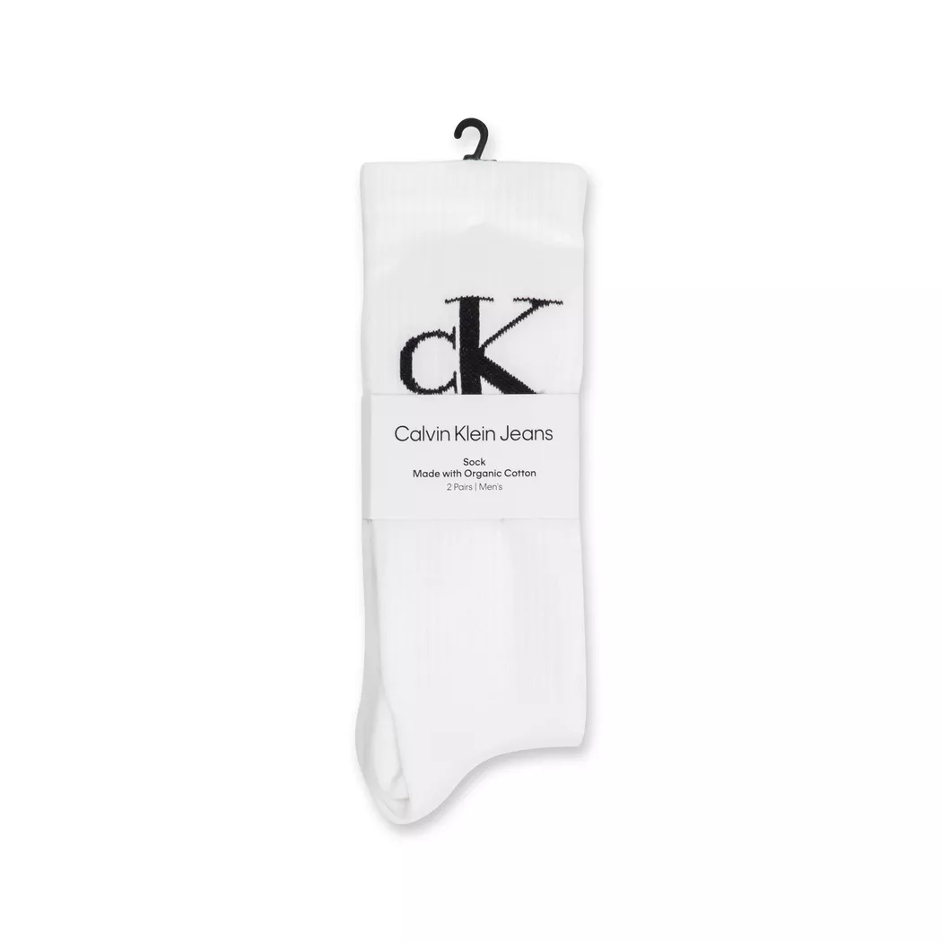Calvin Klein - Duopack, wadenlange Socken, für Herren, Weiss, Größe 39-42
