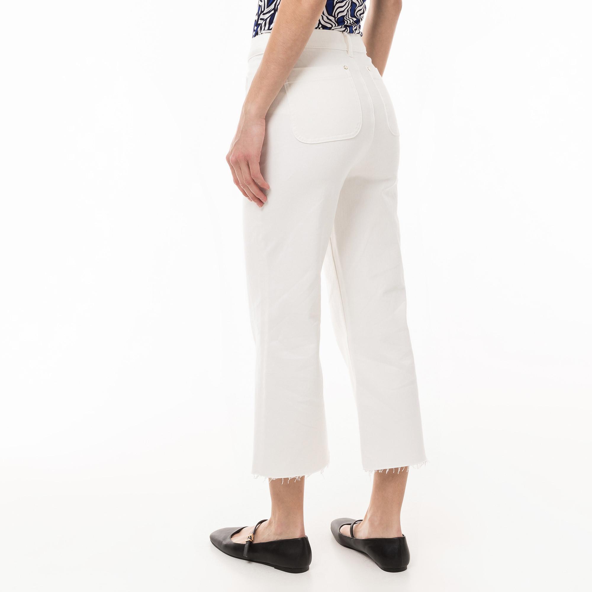 MORGAN Pantaloni Cropped Flared Vita Alta  