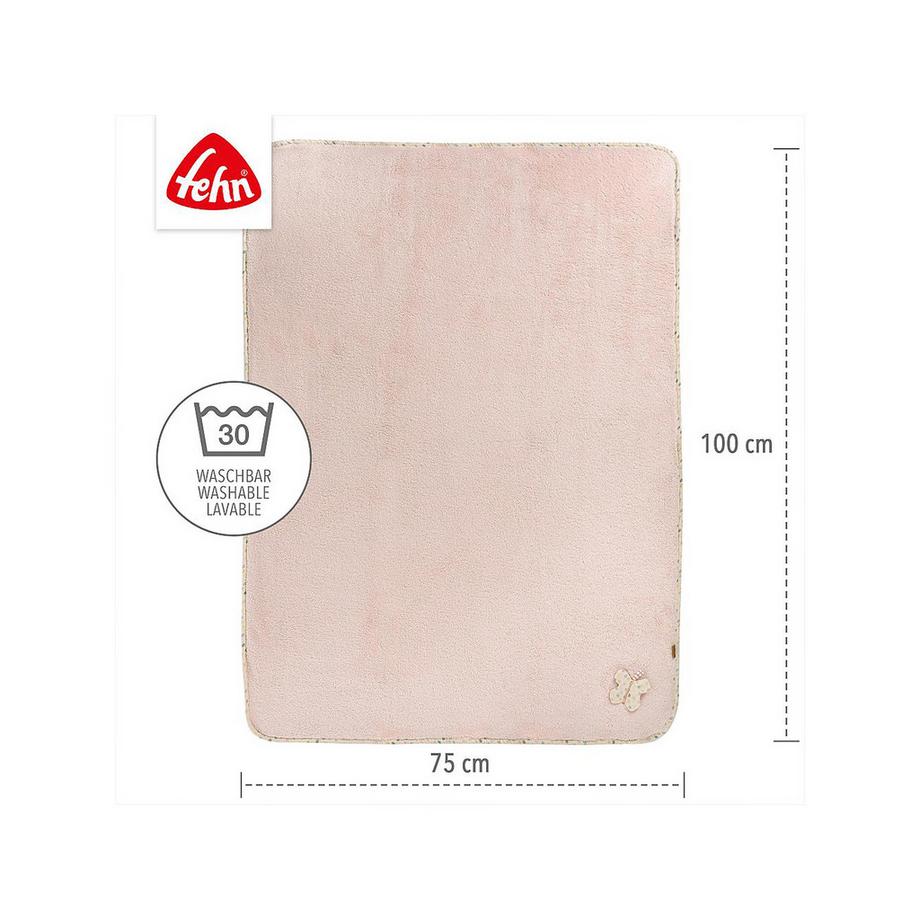 Fehn Feehnland Coperta Neonato con Anatra e Farfalla  