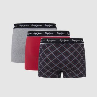 Pepe Jeans London Tartan TK 30 Lot de 3 Boxers  