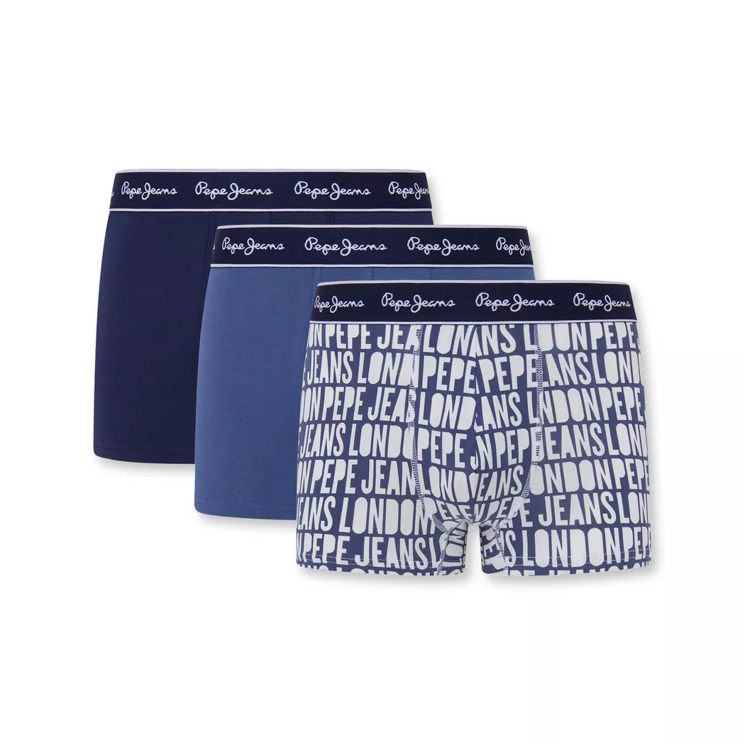 Pepe Jeans London - Triopack, Pantys, für Herren, Blau, Größe S