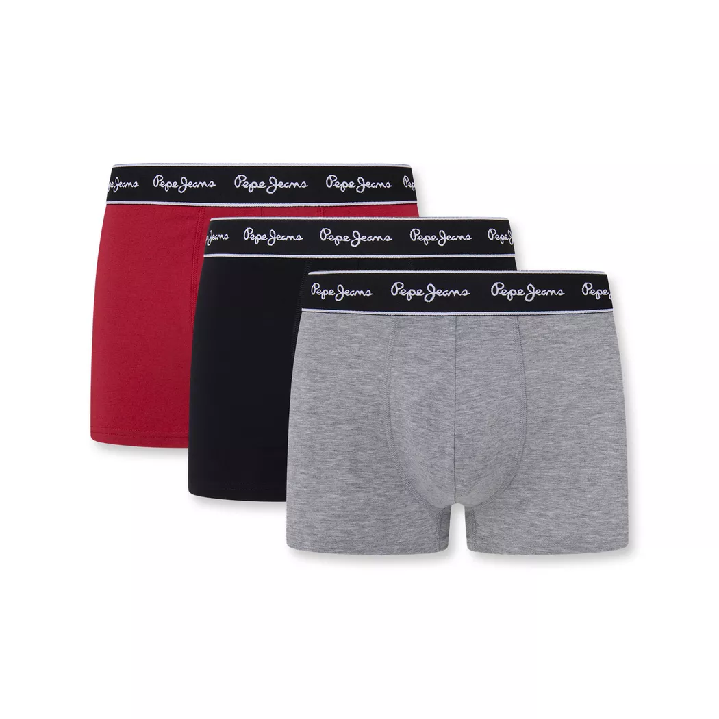 Pepe Jeans London Triopack Boxer Shorts Gray Size S