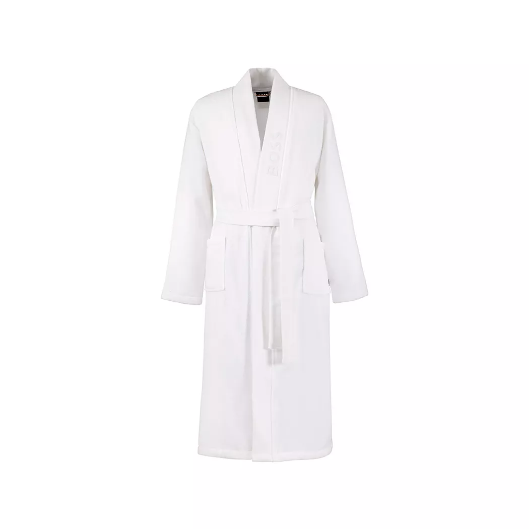 Hugo Boss Unisex Logo Bathrobe White S