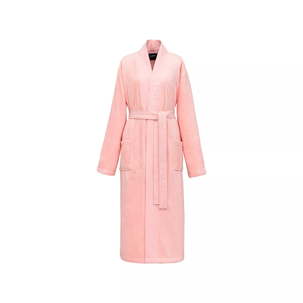 Hugo Boss Unisex Logo Bathrobe Pink M