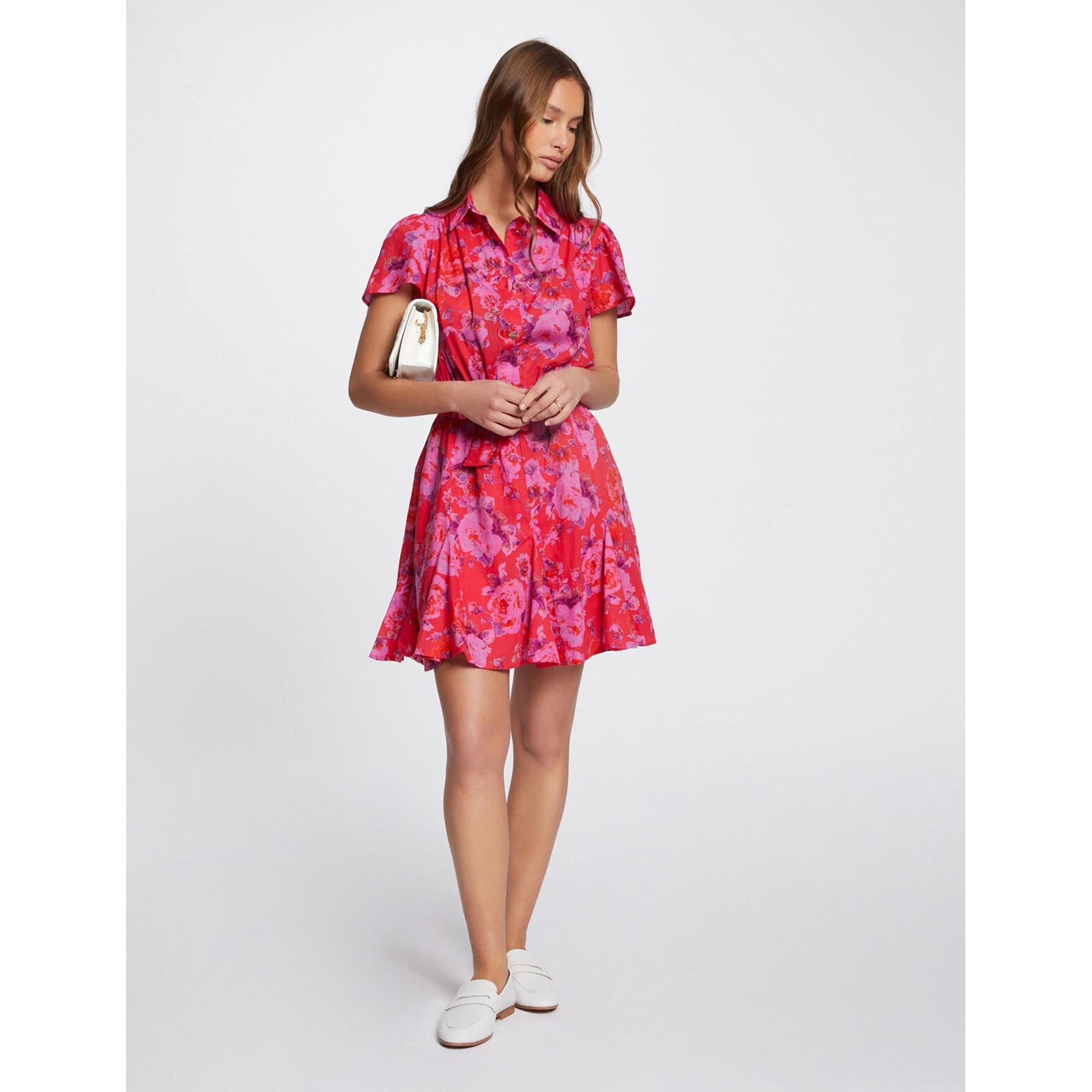 Morgan Damen Kleid – Kurz, Mit Jeansgürtel, Polokragen Und Knopfleiste