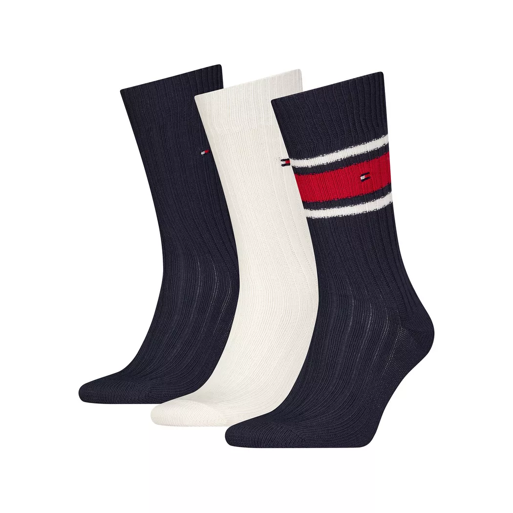 Tommy Hilfiger - Triopack, wadenlange Socken, für Herren, Marine, Größe 39-42