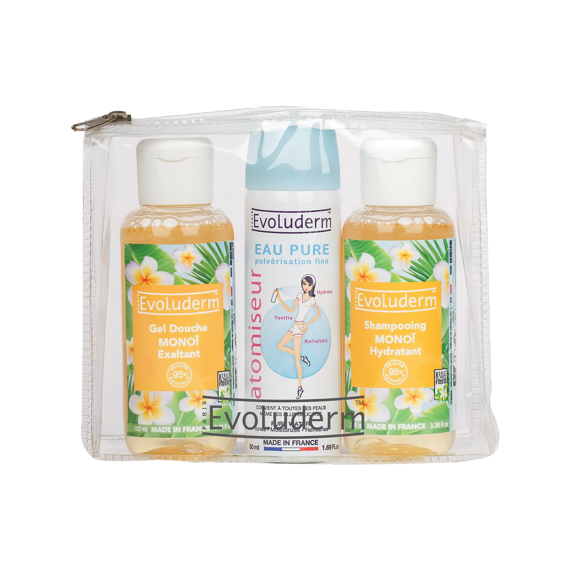 Image of Kit Ato + Monoi (duschgel + Reines Wasser + Shampoo) Unisex Set