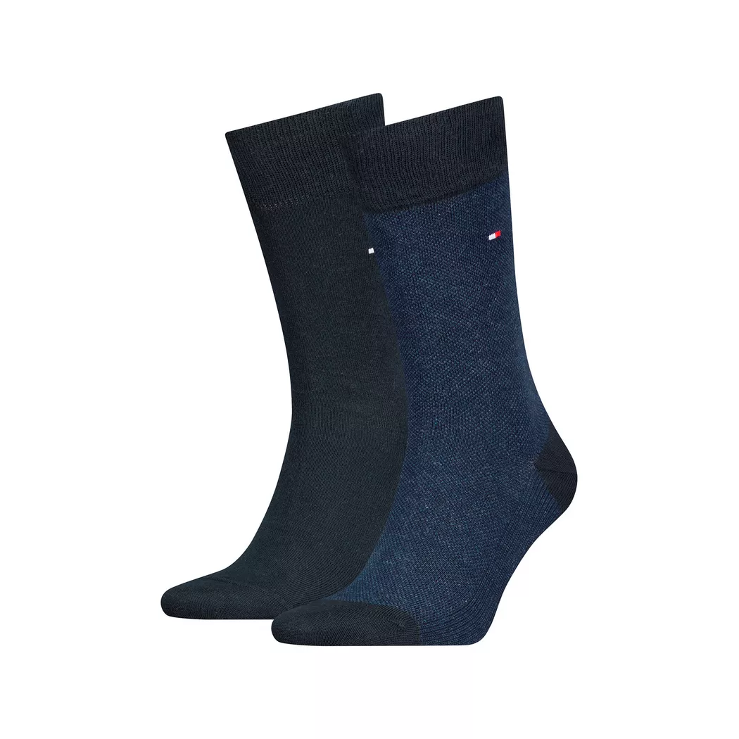 Tommy Hilfiger - Duopack, wadenlange Socken, für Herren, Marine, Größe 39-42