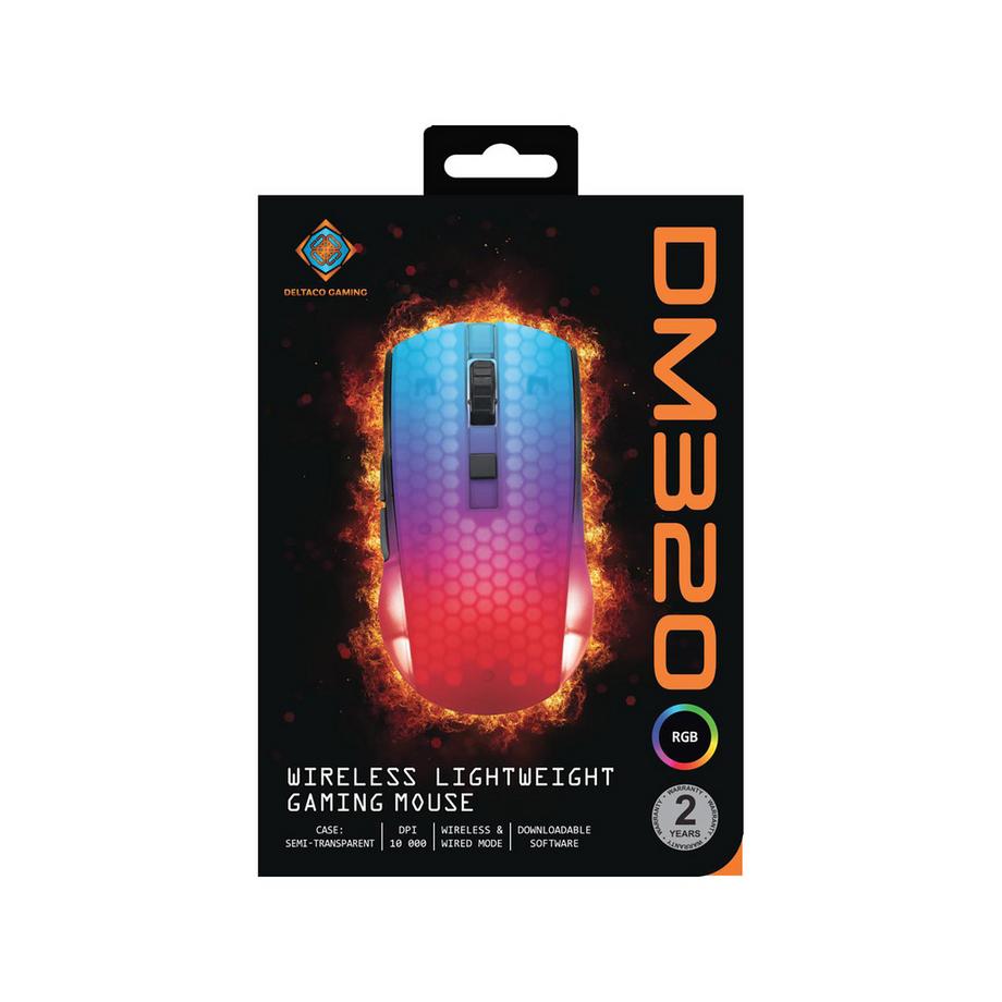 DELTACO Lightweight Mouse Wirel.RGB Souris gaming 