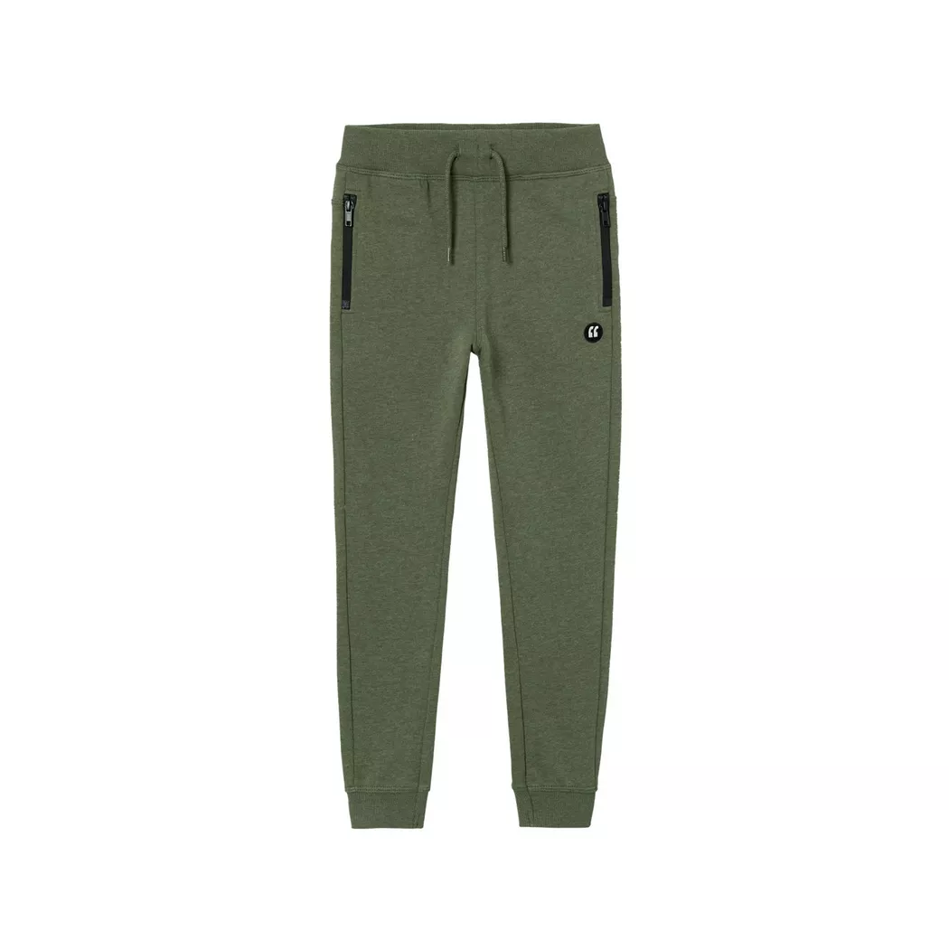 Jogginghose NAME IT "NKMVIMO für Jungen mit Bündchen und Stretchkomfort", Mädchen, Gr. 122, N-Gr, grün (rifle grün), Sweatware, Obermaterial: 60% Baumwolle, 40% Polyester, unifarben, regular fit knöchellang, Hosen Jogginghose, unifarben, casual, regular f