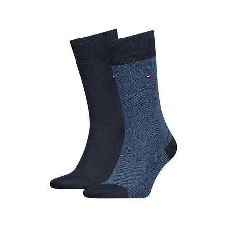 TOMMY HILFIGER TH MEN SOCK 2P BIRDEYE Lot de 2 paires de chaussettes, hauteur mollet 