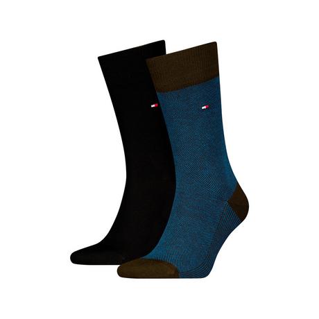 TOMMY HILFIGER TH MEN SOCK 2P BIRDEYE Lot de 2 paires de chaussettes, hauteur mollet 