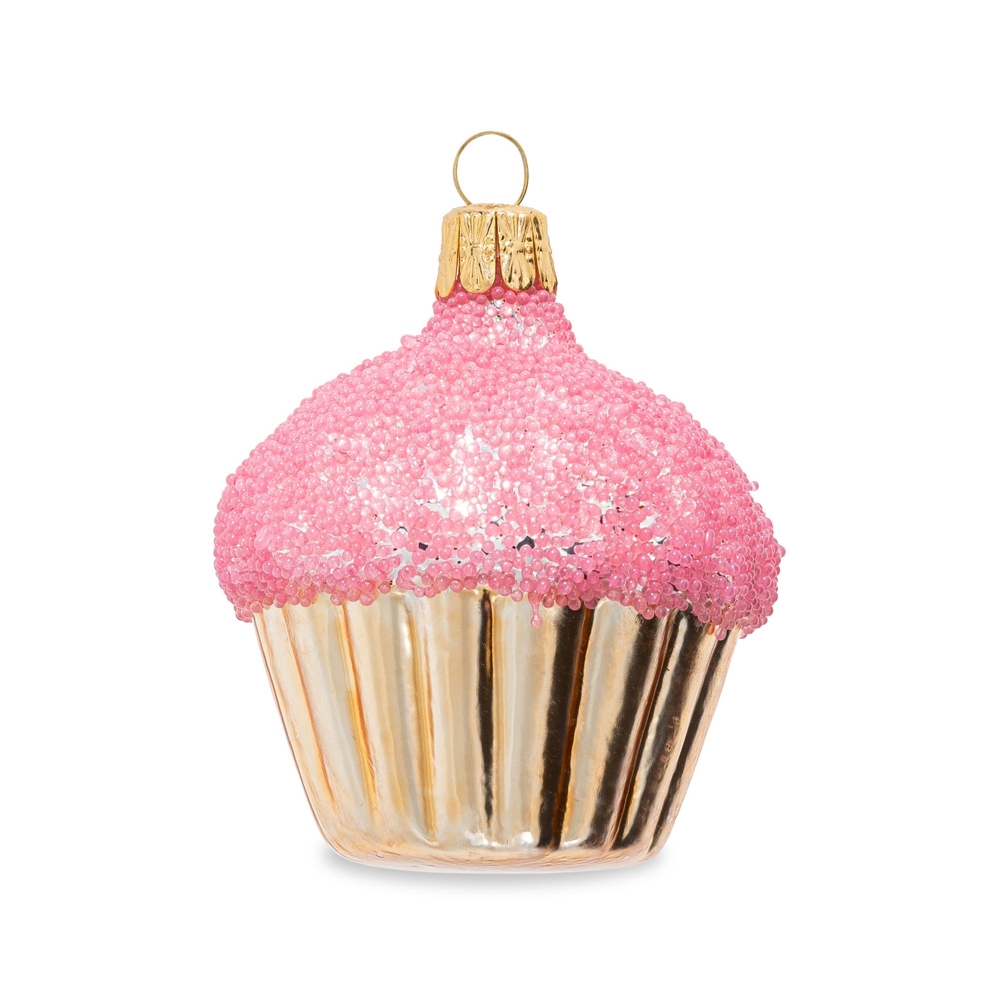 Manor Ornament Cupcake Rosa 