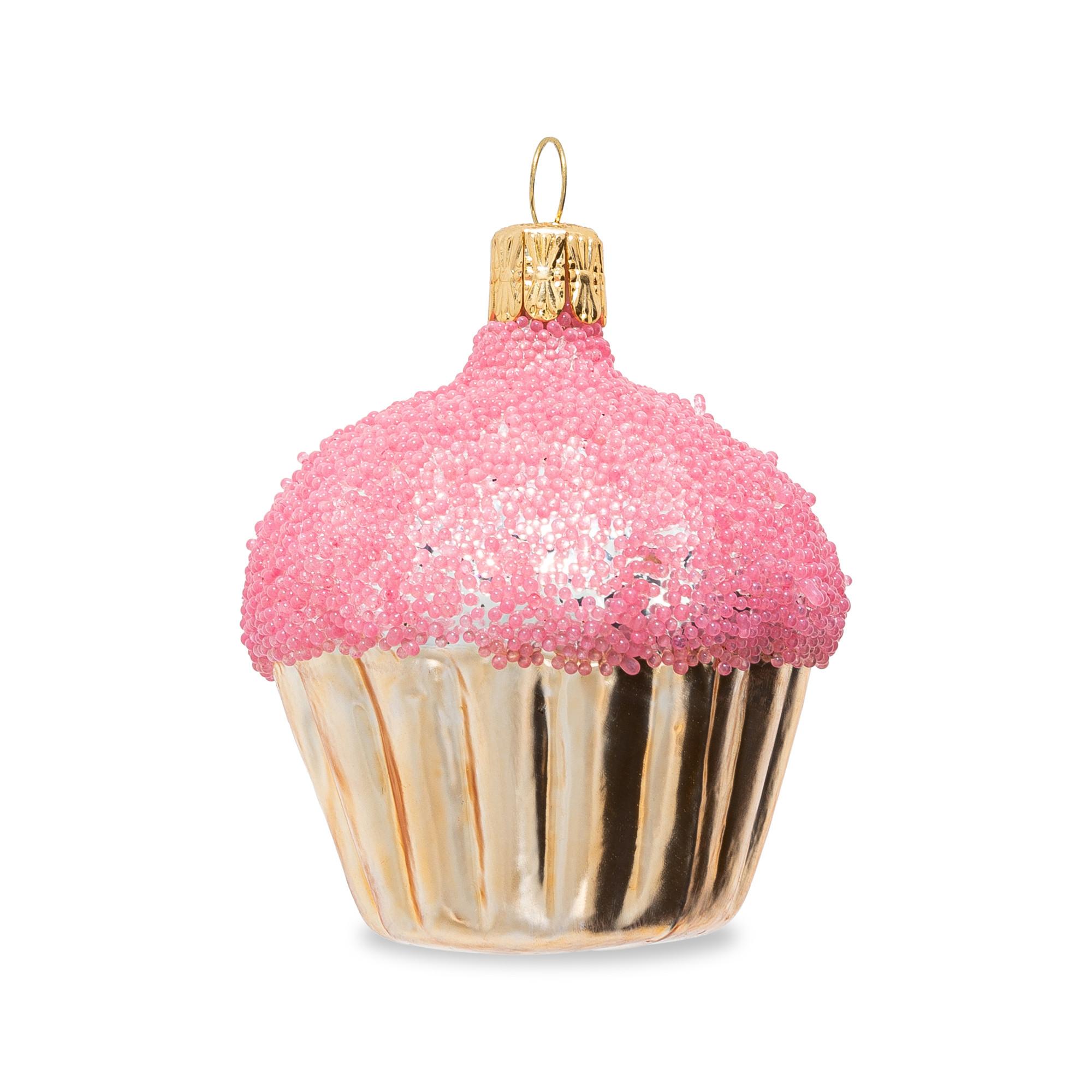 Manor Ornament Cupcake Rosa 