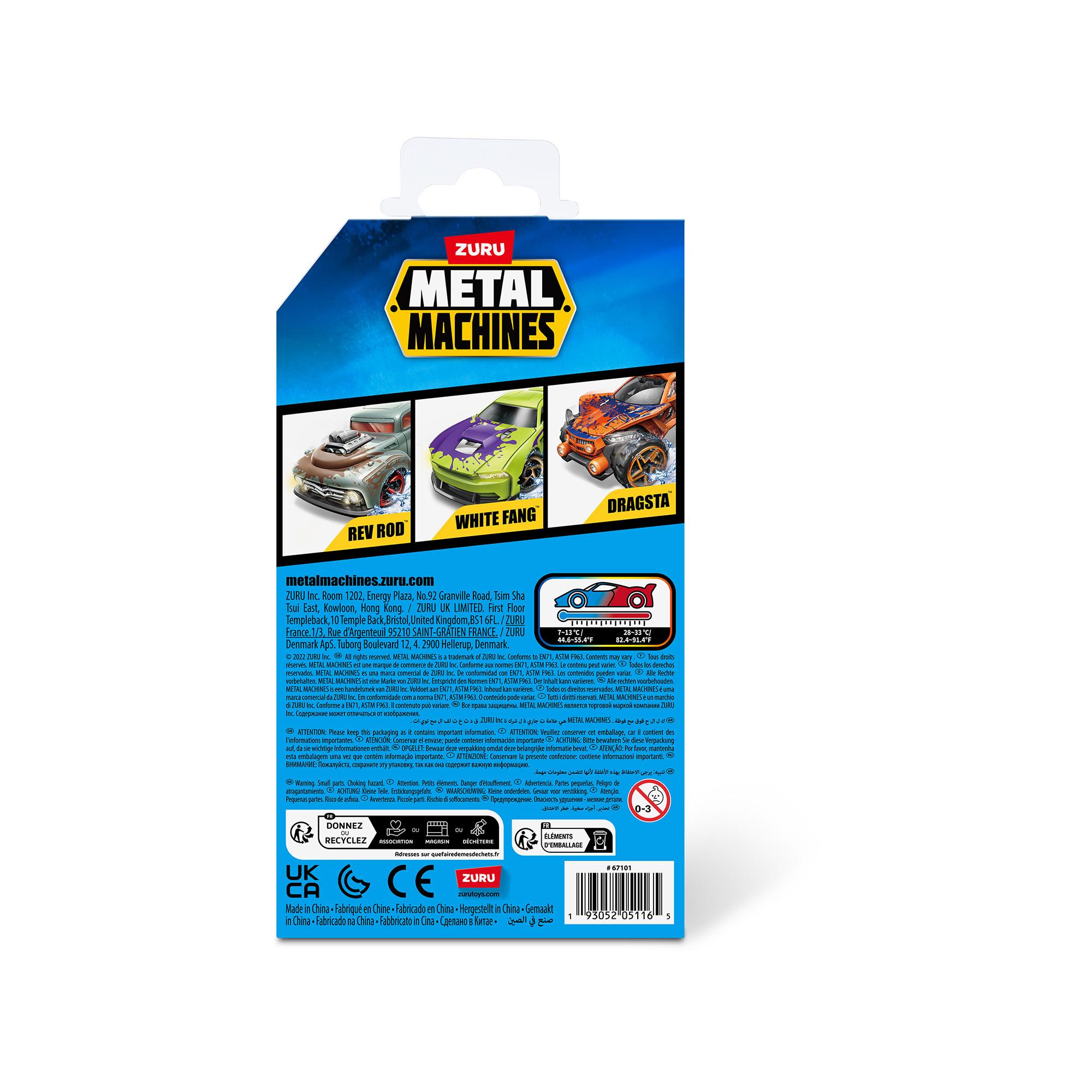 Metal Machines  Farbwechsel-Autos 3er Pack, Zufallsauswahl 