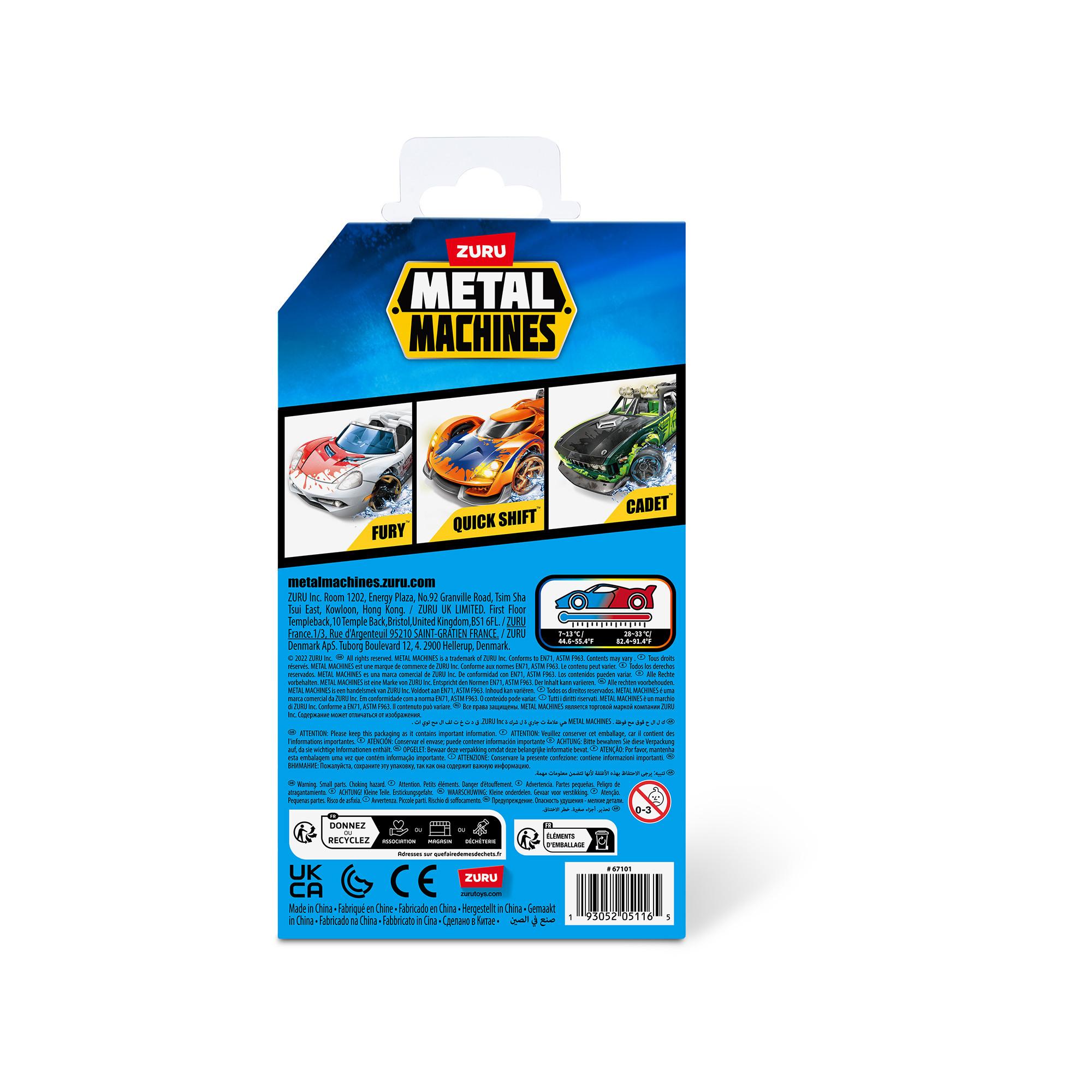 Metal Machines  Farbwechsel-Autos 3er Pack, Zufallsauswahl 