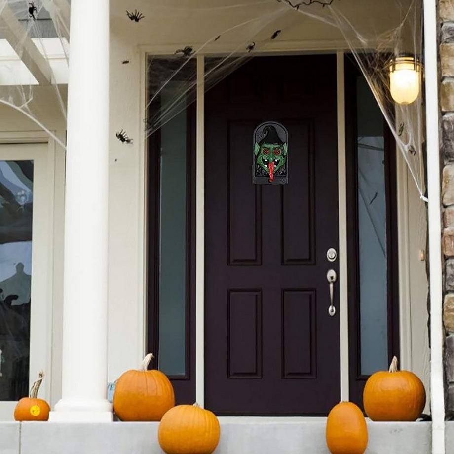   Halloween Deko Sonnette de porte sorcière 