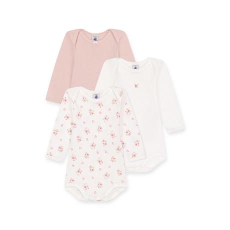 PETIT BATEAU  Lot de 3 bodys, manches longues 