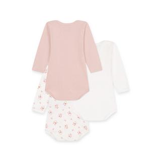 PETIT BATEAU  Lot de 3 bodys, manches longues 