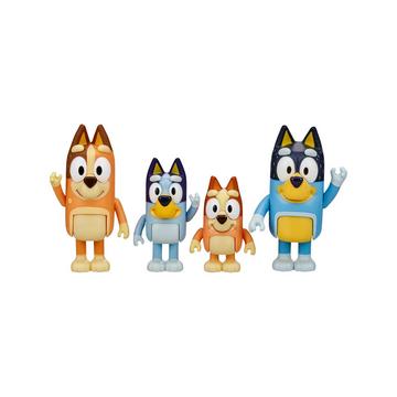 Bluey Familie, 4 bewegliche Figuren