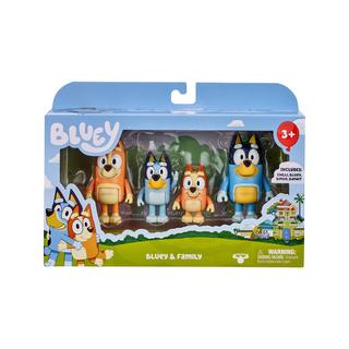 Moose Toys  Bluey Familie, 4 bewegliche Figuren 