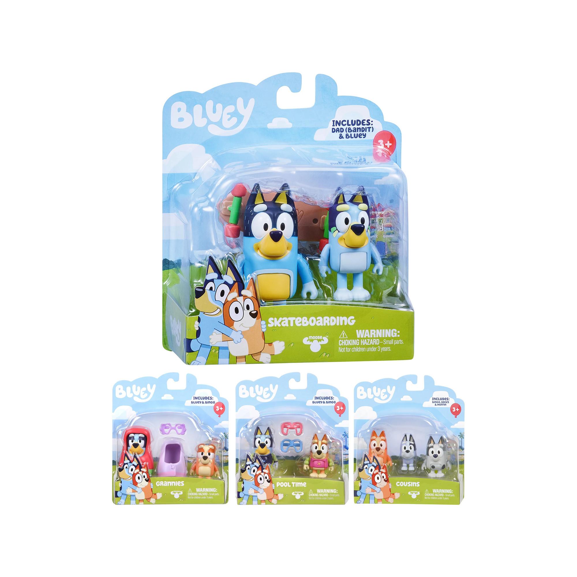 Moose Toys  Bluey Figuren Doppelpack, Zufallsauswahl 