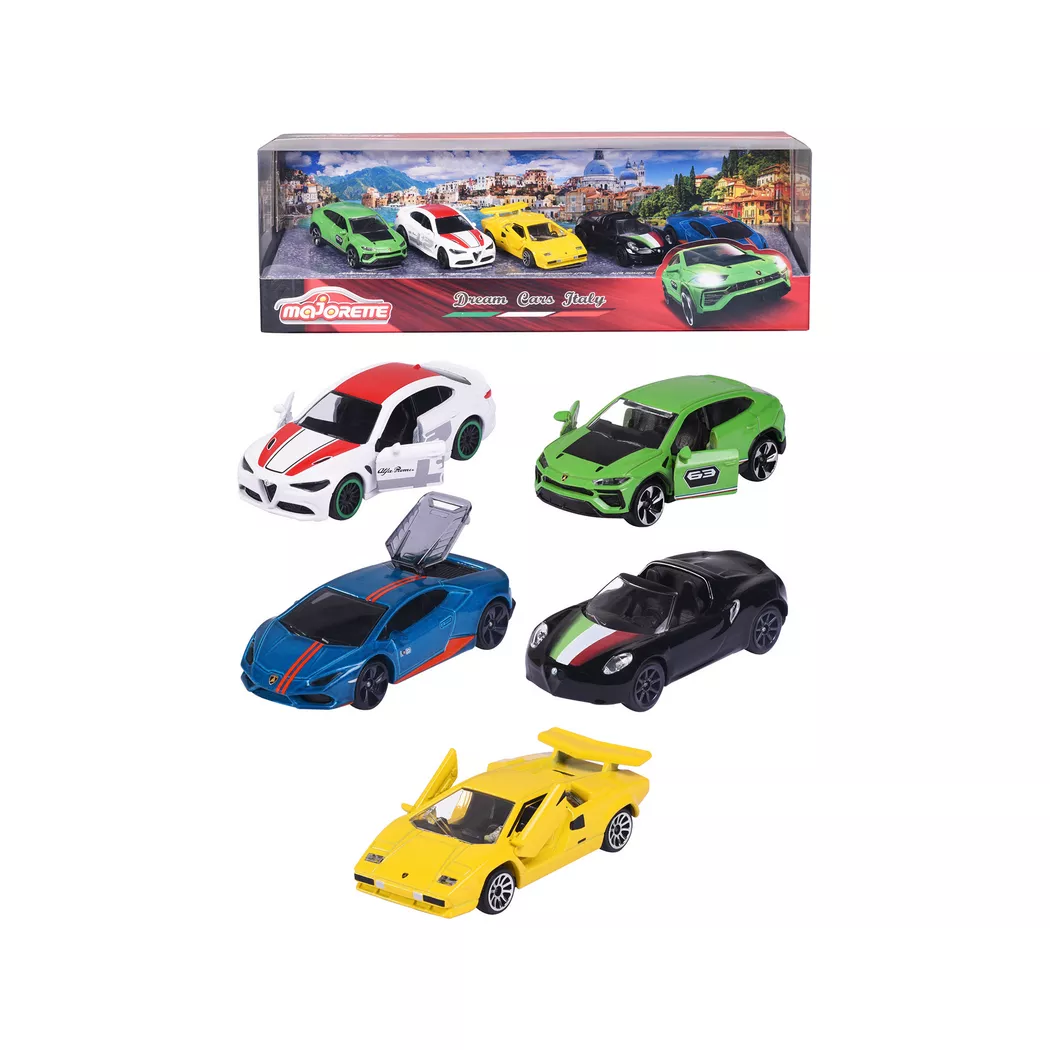 Majorette Dream Cars Italy 5 Piece Die-Cast Vehicle Set Multicolor