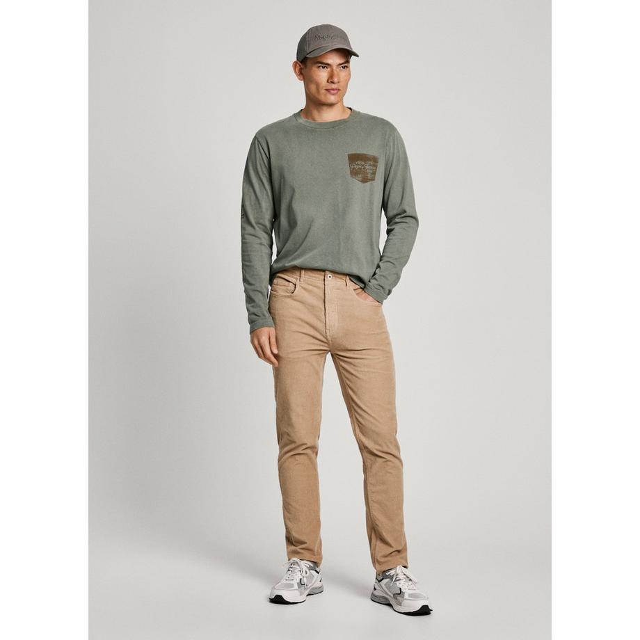Pepe Jeans London SLIM FIVE POCKETS CORDUROY Pantalon en velours côtelé, Slim Fit 