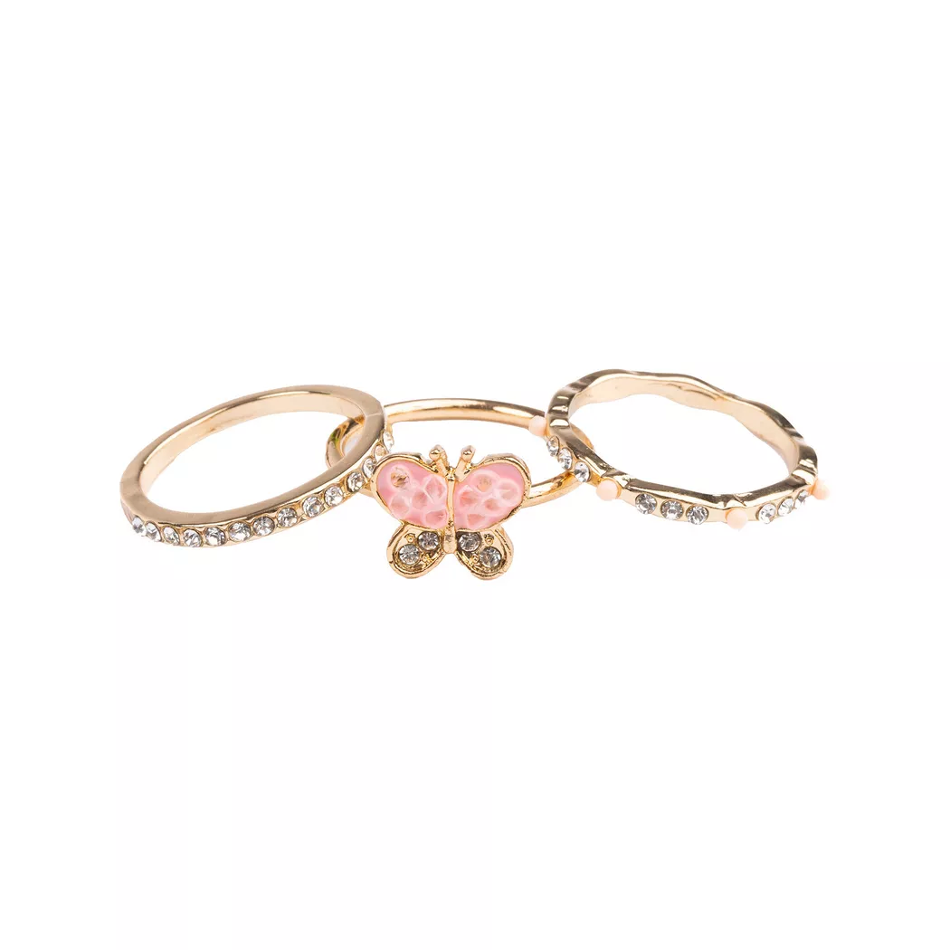GREAT PRETENDERS - Ring-Set, One Size, Rosa