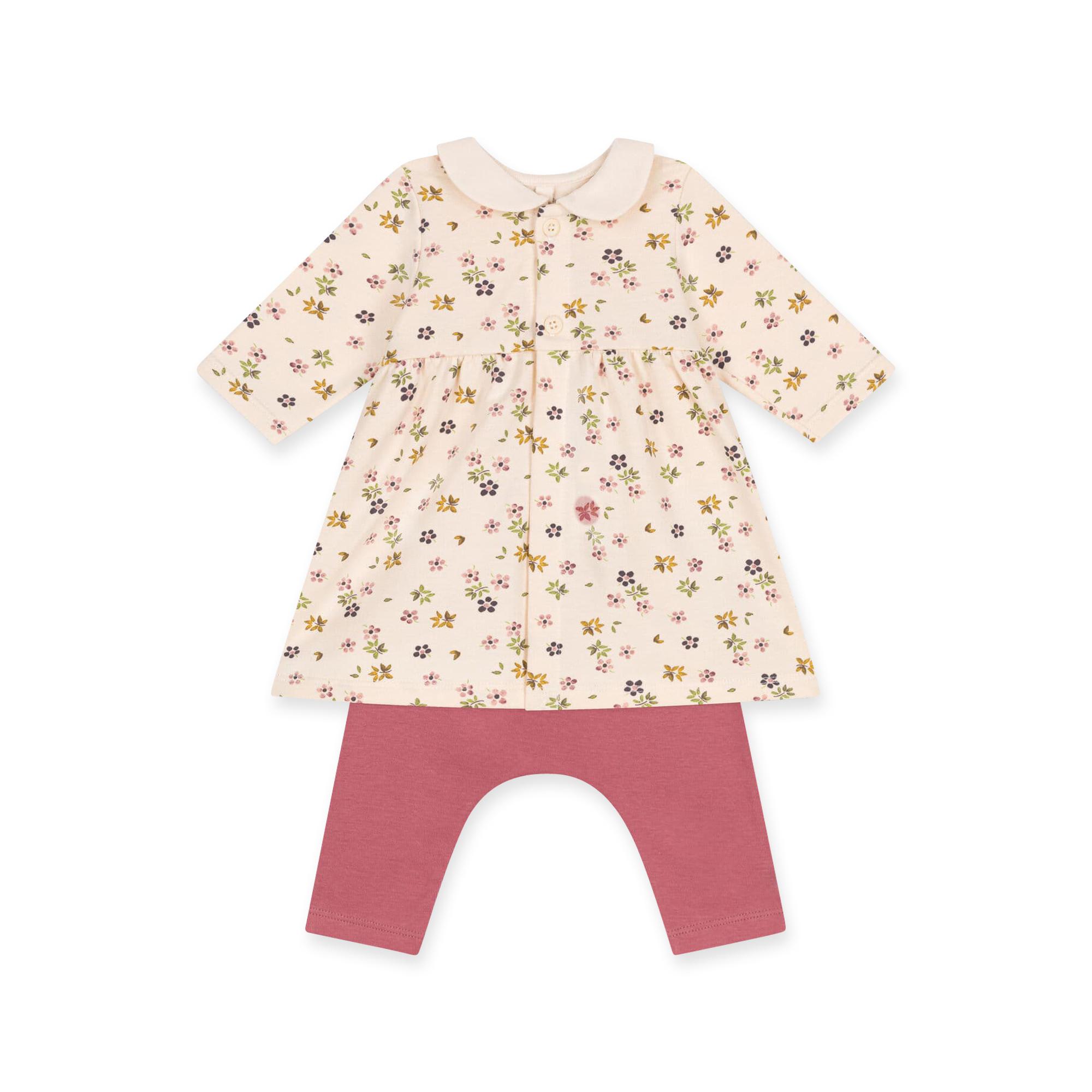 PETIT BATEAU  Set: Kleid und Leggings 