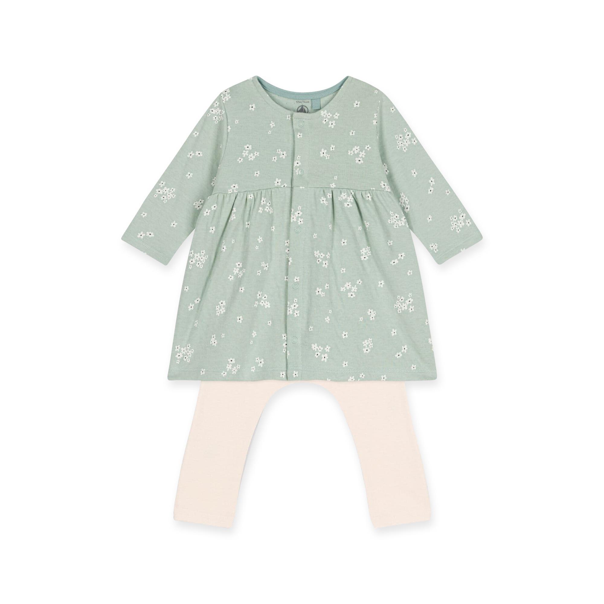 PETIT BATEAU  Set: Kleid und Leggings 