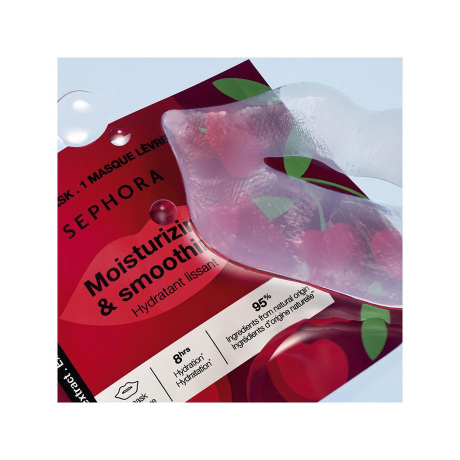 SEPHORA  Maschera labbra alla ciliegia - Labbra lisce e idratate in 5 minuti 