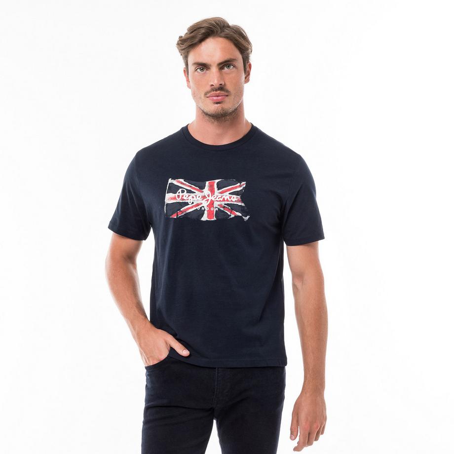 Pepe Jeans London CLAG Regular Fit T-Shirt mit Union Jack Print  
