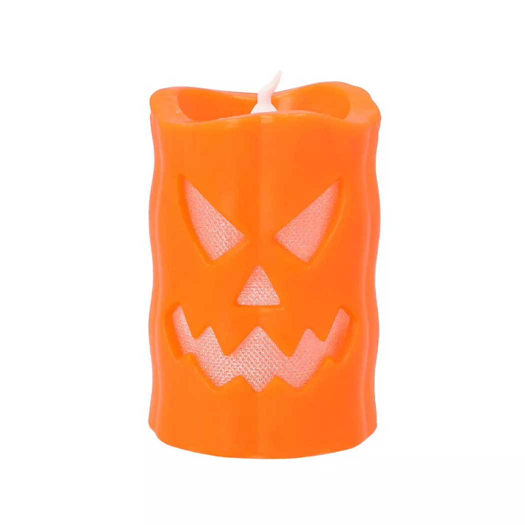 Boland - LED-Kerze Kürbis, 10cm, Orange
