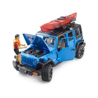 bruder  Jeep mit Kajak + Figur 