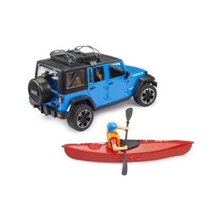 bruder  Jeep mit Kajak + Figur 