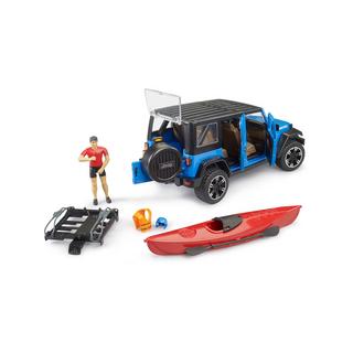 bruder  Jeep mit Kajak + Figur 