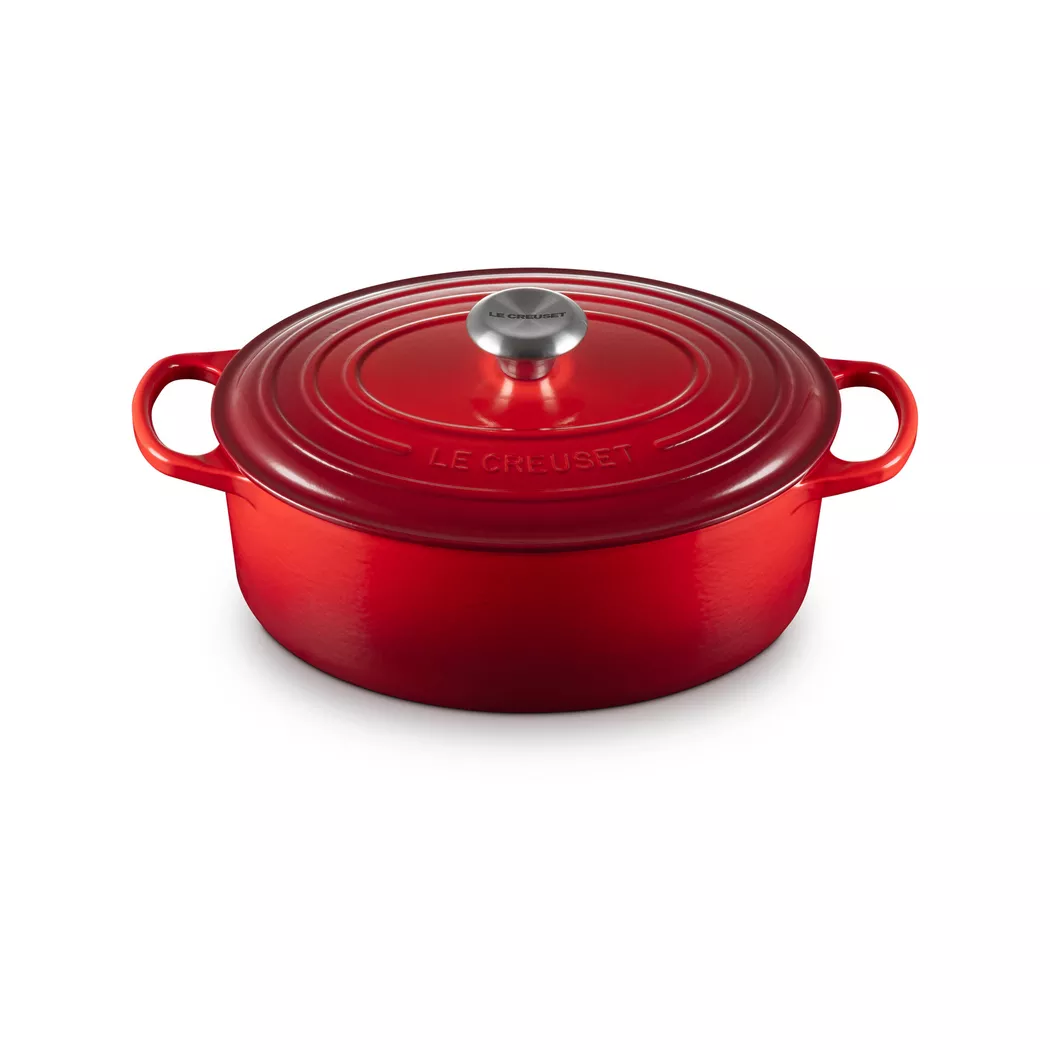 Le Creuset Signature Cerise Cast Iron 29cm Oval Casserole