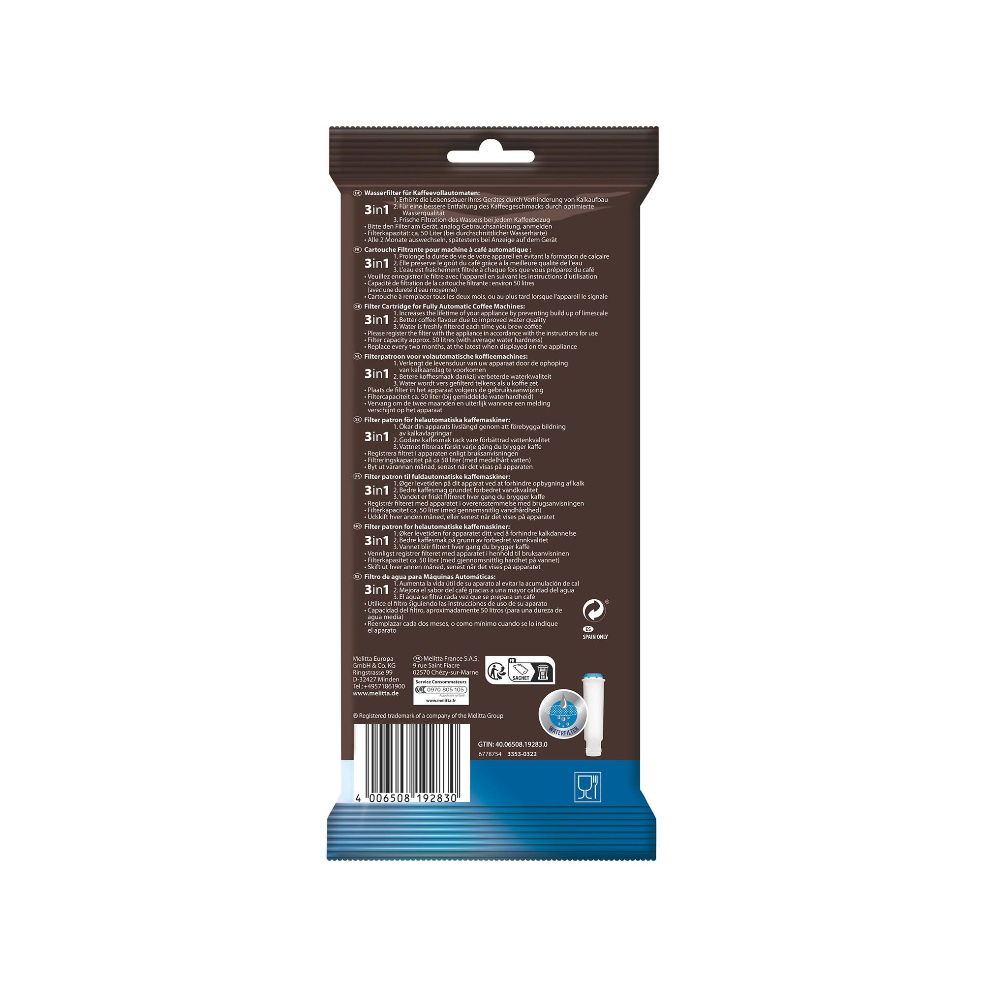 Melitta Filtre à eau Pro Aqua 